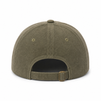 Casquette de baseball en daim avec patch en cuir personnalisé, 6 panneaux, style western vintage, structurée, avec logo brodé
