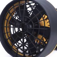 Scooter sous-marin jaune avec une vitesse de 5,2 km/h, une puissance de 500 W, une poignée ergonomique et une grille de protection pour la plongée