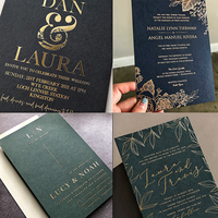 Carte de remerciement personnalisée, autocollant, logo de marque privée, carte de vœux en papier, gaufrage à chaud or, emballage de marque, petite entreprise