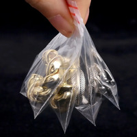Kantong Plastik PE Cetak Gravure untuk Kemasan Anting Kalung, Kantong Mini Transparan dengan Ritsleting, Penutupan yang Dapat Ditutup Kembali, Tahan Kelembapan, Tahan Air