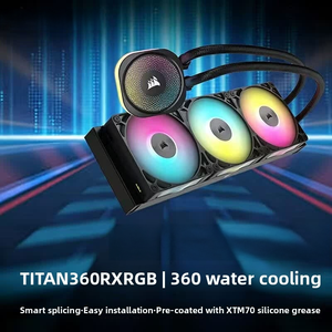 Refroidisseur de processeur Icue <span class=keywords><strong>Link</strong></span> Titan 360 Rx Rgb intégré à refroidissement liquide 360 avec ventilateur à lévitation magnétique et effets d'éclairage intelligents - Product Image 1