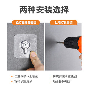 Shang Naisi Étagère de rangement murale en acier inoxydable pour salle de bain, porte-serviettes à 3 barres, double niveau - Product Image 4