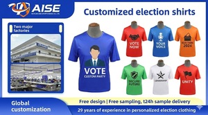 <span class=keywords><strong>Camisetas</strong></span> Promocionales Económicas para Campañas Electorales, Logotipo Personalizado, Impresión Digital por Sublimación, Poliéster/Algodón, Manga Corta, Regalo al por Mayor - Product Image 3