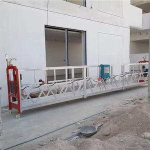 Plataforma Suspendida Eléctrica Galvanizada con Cesta Colgante, <span class=keywords><strong>Plataformas</strong></span> de Trabajo para la Construcción de Muros - Product Image 3