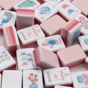 Stock 1.24*0.91*0.63 Inch Red New Travel 4 Layer Engraved Acrylic Luxury 160 <b>Set</b> America <b>Mahjong</b> Tiles Entertainment - Product Image 6