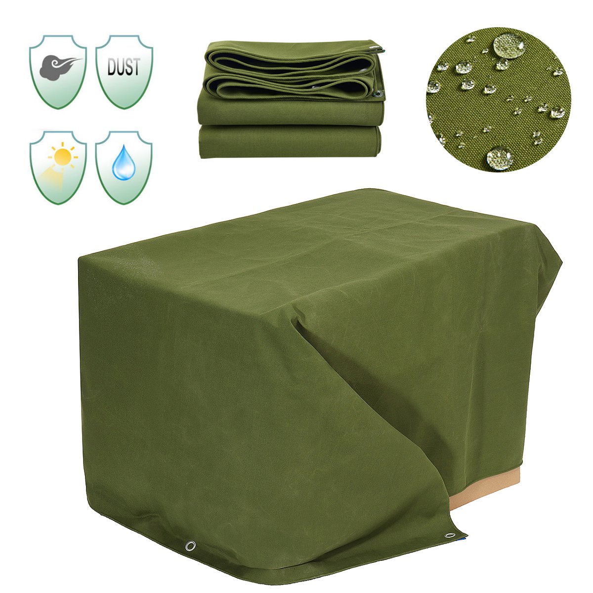 Lona Impermeable Reinforzada Waterproof Organic Sheer Canvas Fabric 500gsm for Industrial Exterior Use Car Lining & Luggage