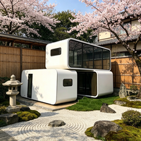 Villa capsule minimaliste insonorisée et isolée thermiquement, maison préfabriquée pour jardin et cour arrière