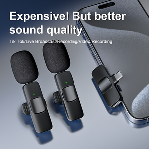 Microphone Lavalier <span class=keywords><strong>Sans</strong></span> <span class=keywords><strong>Fil</strong></span> K9 Professionnel à Réduction de Bruit Type-C pour Téléphones Mobiles <span class=keywords><strong>iPhone</strong></span> & Android - Product Image 2