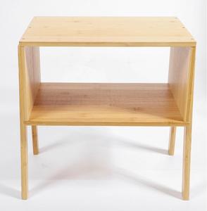 Scaffale impilabile in bambù a 2 livelli ripiano da comodino tavolino da tavolo supporto per <span class=keywords><strong>stampante</strong></span> tavolino - Product Image 2