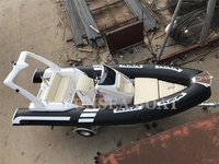 Bateau de pêche gonflable, 17 km, 5.8m, en fibre de verre, rhb du zodiaque, avec moteur, vente en gros, rayons