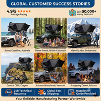 Tente de toit rigide pliable à ouverture latérale pour camping en extérieur, 4x4, tout-terrain, overland