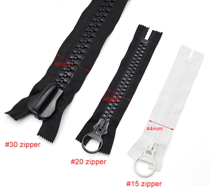 Yyx Đen Lớn Răng Nhựa Dây Kéo #<span class=keywords><strong>20</strong></span> #30 Nhiệm Vụ Nặng Nề Nhựa Dây Kéo Cho Áo Khoác Thuyền Lều Thân Thiện Với Môi Dây Kéo - Product Image 2