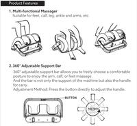 Appareil de massage électronique vibrant télécommandé à prix de gros pour drainage lymphatique, rouleau Shiatsu, jambes et pieds