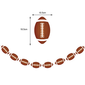 <span class=keywords><strong>Rugby</strong></span> Thème Fête D'<span class=keywords><strong>anniversaire</strong></span> <span class=keywords><strong>Décoration</strong></span> En Gros Triangle Queue Bannières Nid D'abeille Pièce Maîtresse Table Topper <span class=keywords><strong>Décoration</strong></span> - Product Image 5