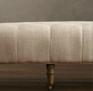 Panca con Ruote Stile RH, Panca Imbottita Vintage Francese per Fondo Letto, Panca Moderna in Stile Rustico per <span class=keywords><strong>Camera</strong></span> <span class=keywords><strong>da</strong></span> Letto - Product Image 5