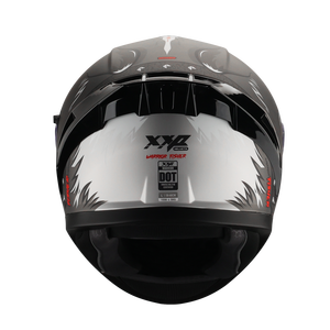 Casco de Motocicleta Integral ABS con Alerón Grande, Visera Exterior Transparente, Visera Interior Negra, Motocross, Liberación Rápida, XXP Warrior, Todas las Estaciones - Product Image 3