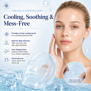Masque facial en feuille de collagène <span class=keywords><strong>bio</strong></span> hydrogel coréen personnalisé, anti-âge, cosmétique, gel d'acide hyaluronique naturel, masque facial transparent de nuit - Product Image 2