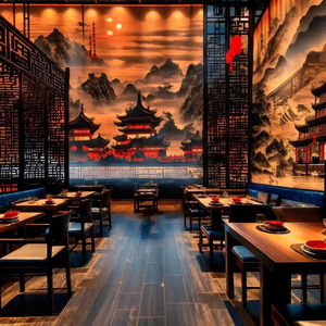 Conjuntos de hotel y lujoso restaurante de estilo moderno Adquisición de decoración integral con diseño completo - Product Image 3