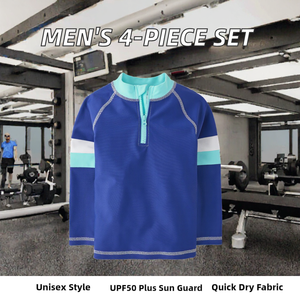 Conjunto Deportivo de Compresión Unisex de 4 Piezas, Antibacterial, Transpirable, UPF50, Anti-UV, Secado Rápido, Ecológico, Poliéster/Spandex - Product Image 2