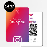Tarjeta NFC con Código QR Personalizado SPVRFID, HF NFC RFID, para Reseñas de Google, Snapchat, Facebook, Tiktok