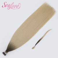 Extensions de cheveux naturels Remy vierges bruts alignés sur les cuticules, à pointe en I, 100 % cheveux humains, 20" 22", 50g/paquet, 1g/mèche