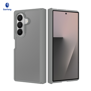 Coque de téléphone personnalisée Samsung Z Fold 7 8 avec protection de charnière, grise, antichoc, effet peau mate, pour vente en gros - Product Image 1