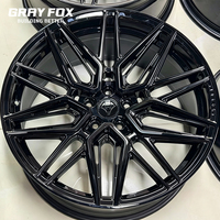 GRAYFOX Jantes Concaves Noires Brillantes Personnalisées 19 20 21 22 Pouces 5x120 5x112 5x114.3 Forgées pour BMW X5 M Audi AMG Porsche Model 3