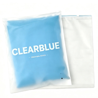 Sacs en polyéthylène personnalisés pour vêtements, sacs en plastique givrés avec fermeture éclair pour vêtements