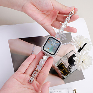 Bracelets de montre Upro Fashion Heart Diamond pour Apple Watch, bracelet pour IWatch, chaîne de poignet, bracelet intelligent, 42, 44, 45, 49 mm - Product Image 4