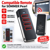 Télécommande de porte de garage compatible avec SOMMER Pearl SOMloq2 868,8 MHz/868,95 MHz, émetteur de remplacement à 4 boutons 4018 4019