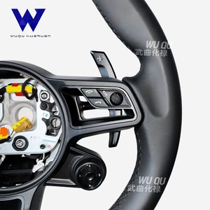 Volant en cuir 991 avec bouton <span class=keywords><strong>SC</strong></span> adapté à la modification intérieure <span class=keywords><strong>Porsche</strong></span>, compatible avec Panamera 991 Cayenne 718 Cayman Boxster - Product Image 6