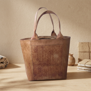 Bolso Tote de Cuero Genuino para Mujer, Estilo Clásico con Asa Suave, Duradero y Multifuncional - Product Image 1