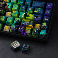 Ensemble de touches de clavier personnalisées VALORANTGekko 68 touches imprimées latéralement en PBT par sublimation, profil Cherry, pour clavier mécanique MX