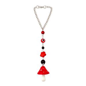 Pendentif Champignon Thème avec Breloque Œil Maléfique et Perles Fleur pour Coque de Téléphone, Sac, Accessoire, Bijou Unisexe Tendance - Product Image 5