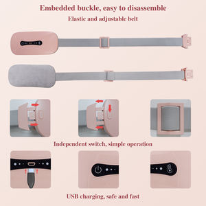 Cinturón de masaje corporal para cintura, dispositivo eléctrico recargable de baja frecuencia con calor térmico, vibración y vibración para adelgazar - Product Image 4