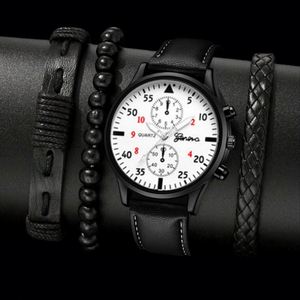 High-End Men's Quartz Wristwatch Fashionable Versatile Bracelet <b>Clock</b> Set Business Gift - Product Image 5