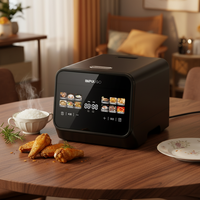 Cuisinière à riz automatique familiale 3L avec cuve intérieure en aluminium antiadhésive à double pulvérisation, fonction maintien au chaud, approvisionnement direct usine OEM