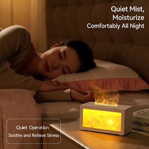 Nuevo humidificador portátil de escritorio New Trend 5V Snow Mountain Sunshine Spray con cambio de color, difusor de aroma con efecto de llama y luz nocturna. - Product Image 4