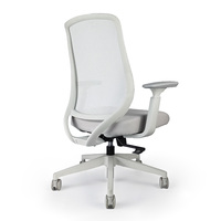 Chaise de bureau en maille avec cadre en nylon blanc, hauteur réglable, chaise de direction pour la maison et le bureau