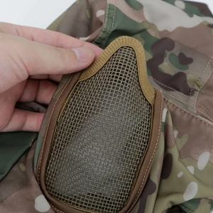 Solid Camouflage Quick Dry Wire Mesh Polyester <b>Face</b> Mask Head Scarf New Tactical <b>Balaclava</b> for Hunting - Product Image 3
