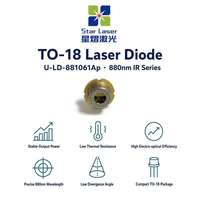 Diode laser NIR UOC 880 nm 10 mW, semi-conducteur infrarouge, boîtier TO-18, montage traversant pour systèmes optiques compacts et applications de détection