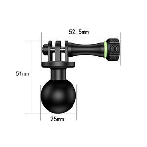 Accessoires Moto : Pièces de montage pour la conduite, Support de rétroviseur à rotule modifié, Support de base pour caméra d'<span class=keywords><strong>action</strong></span> - Gamme complète - Product Image 5