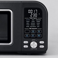 Four à convection électrique 18L à commande tactile, cuisinière à pizza 400°C, contrôlé par application, fonction maintien au chaud, noir, pour usage hôtelier