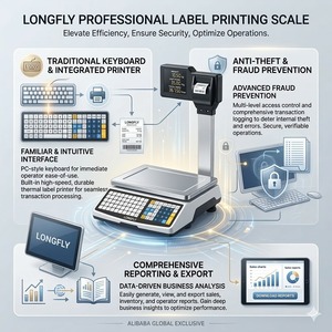 Báscula Digital LED/LCD con IA de <span class=keywords><strong>Longfly</strong></span>, Impresora de Recibos/Facturas para Caja Registradora, Sistema Operativo Windows, Intel - Product Image 2