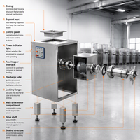 Machine à hacher la viande congelée de qualité industrielle, hachoir à viande commercial haute puissance, hachoir à viande congelée en acier inoxydable
