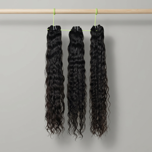 Lot en gros d'usine de cheveux humains indiens bouclés, double trame machine, dentelle, ondulation naturelle profonde, non traités, pour femmes noires - Product Image 1