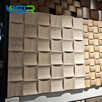 Panneau mural acoustique en mosaïque décorative moderne, panneaux acoustiques insonorisants en MDF