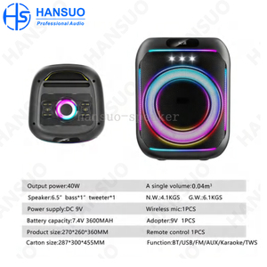 Hansuo HS-TS0663-A Giá Tốt Nhất Hộp Loa 6.5 Inch 40W Nhỏ Xách Tay <span class=keywords><strong>Karaoke</strong></span> Người Chơi Dj Hệ Thống Cho <span class=keywords><strong>Karaoke</strong></span> Hệ Thống Rạp Chiếu Phim Gia Đình - Product Image 3