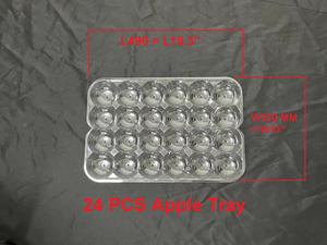 Bandeja de Plástico Transparente de PVC con 24 Compartimentos para Frutas, 24 Unidades por Paquete, Bandeja Transparente para Empacar Manzanas, Bandeja Transparente para Manzanas - Product Image 3