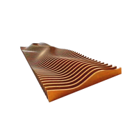 Fabricants de plafond à déflecteur de bande de vague échantillon gratuit 3d panneau de mur intérieur de conception de vague
